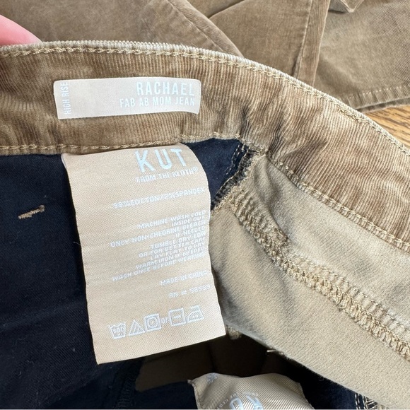 Kut from the Kloth RachaelFab An  Mom Jeans Women’s Sz 12P Corduroy Brown - Picture 7 of 11